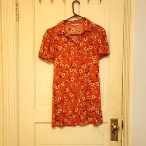 red vintage mini dress